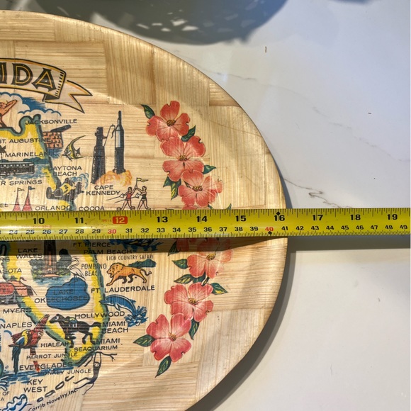 Vintage Florida pressed bamboo tray - Picture 8 of 8